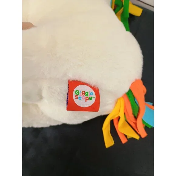 Plush Unicorn Toy With Rainbow Mane & Yellow Hooves By Gigglescape - Picture 3 of 6